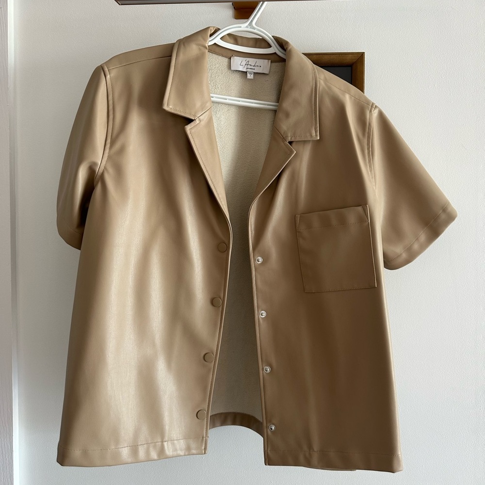 L’Academie Kelly Blouse in Beige (Size small)